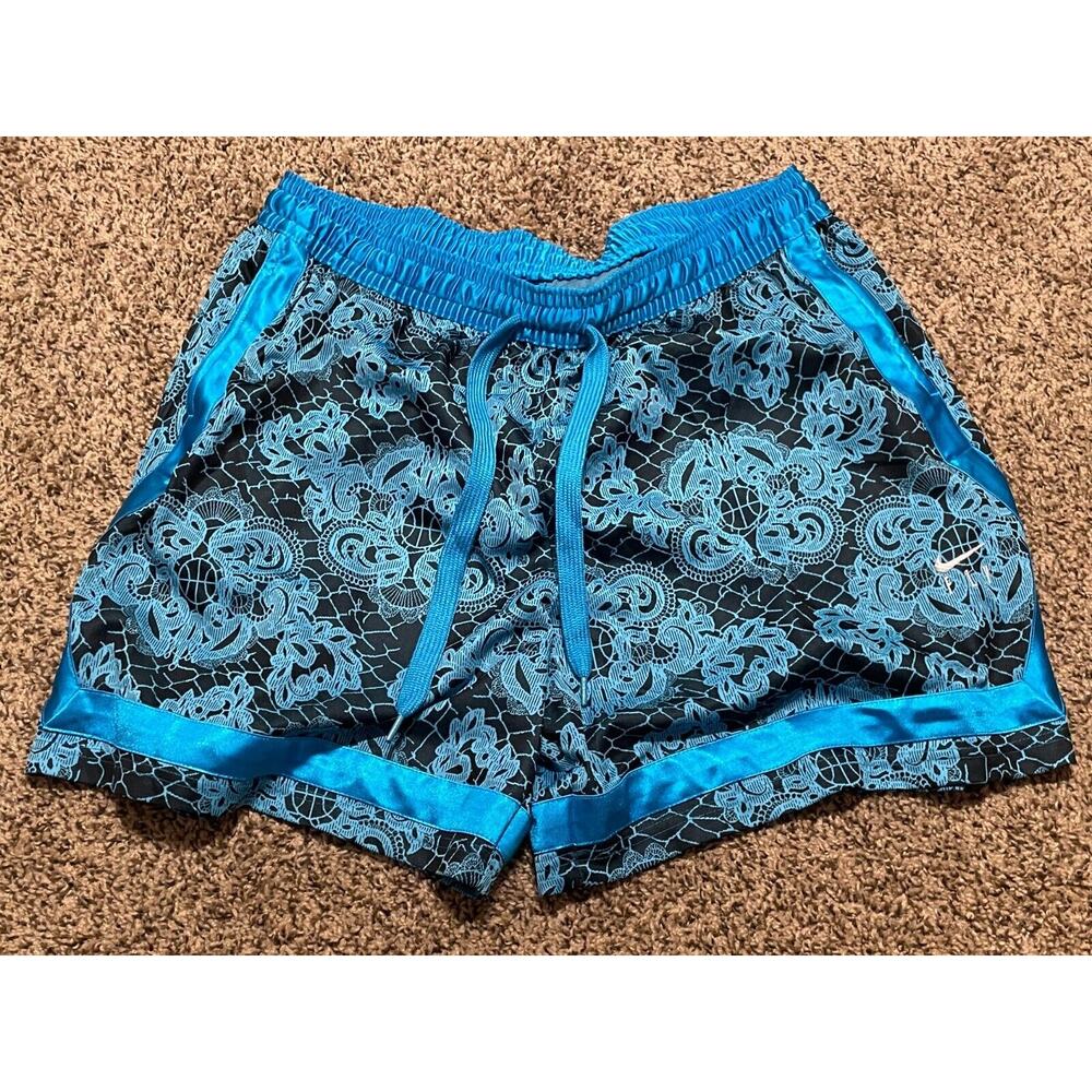 Nike Fly Crossover Womens Basketball Printed Shorts Blue SZ 3XL EUC